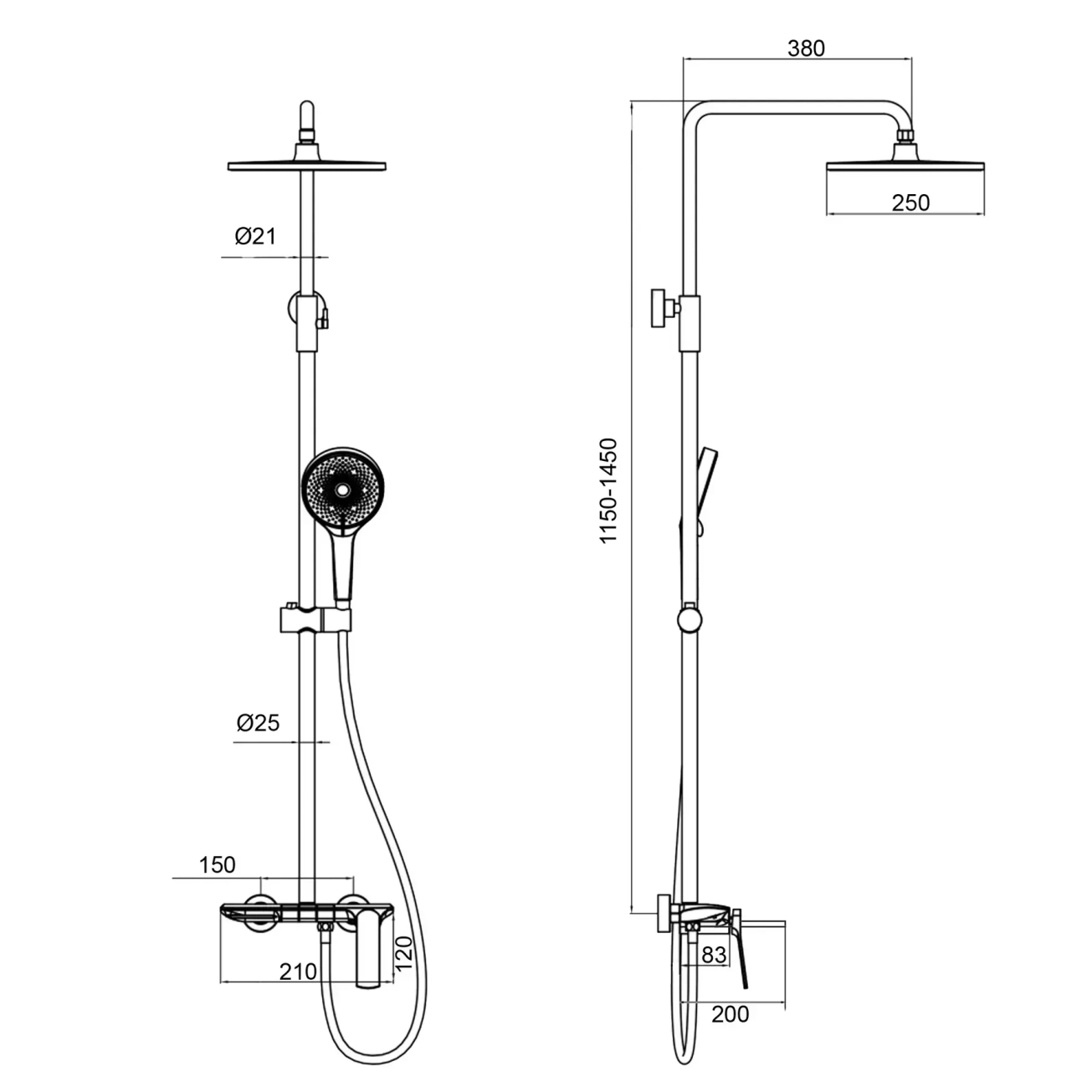 Душова система Globus Lux PIANO GLPN-0099 Фото - 2