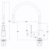 Змішувач для кухні Globus Lux Dolly GLD-0203LR-BL Фото - 1
