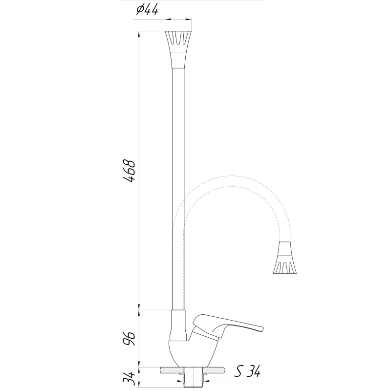 Змішувач для кухні Globus Lux Caprice GLCA-0203SK-G05 Фото - 1