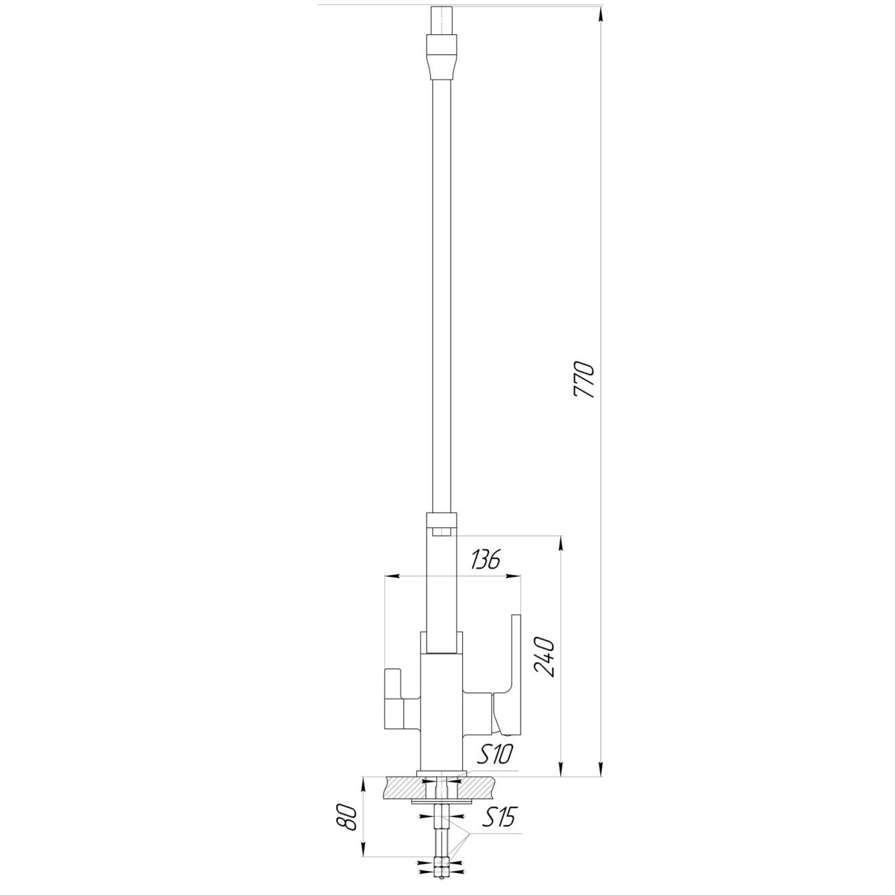Змішувач для кухні під осмос Globus Lux PIANO GLPN-0900-01 Фото - 1
