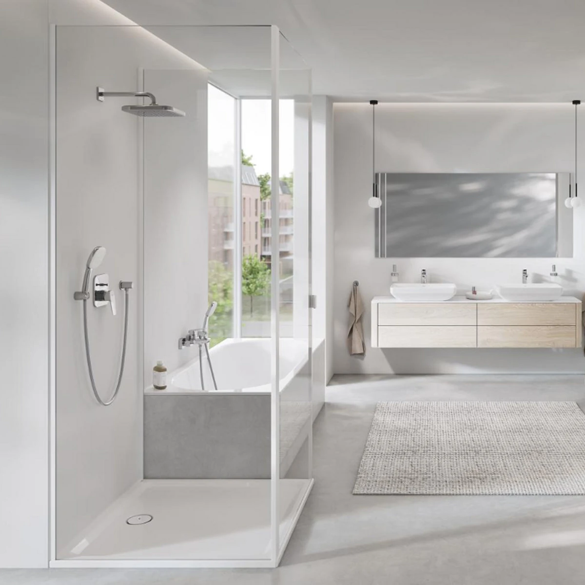 Змішувач для душу Grohe Cubeo одноважільний з перемикачем на 2 положення, хром (1017780000) Фото - 6