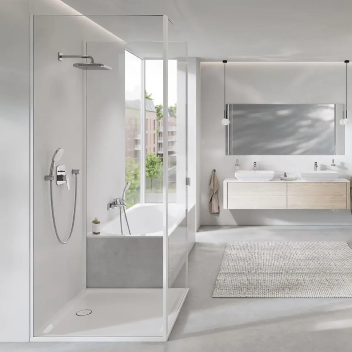 Смеситель для душа Grohe Cubeo однорычажный с переключателем на 2 положения, хром (1017780000) Фото - 6