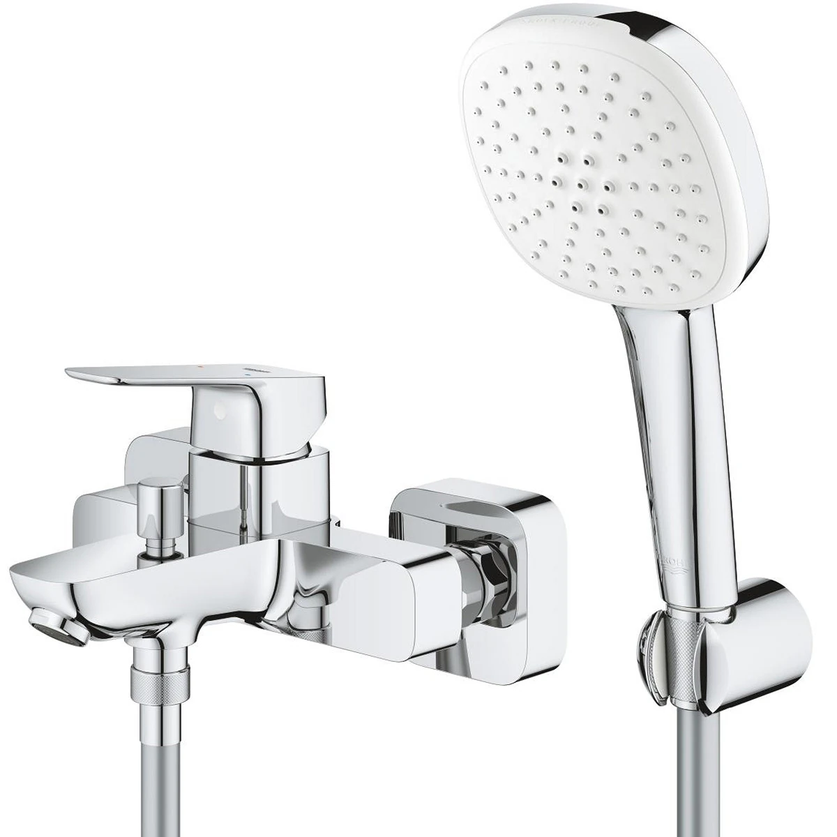 Смеситель для ванны Grohe Cubeo с душевым набором, хром (1018140000) Фото - 1