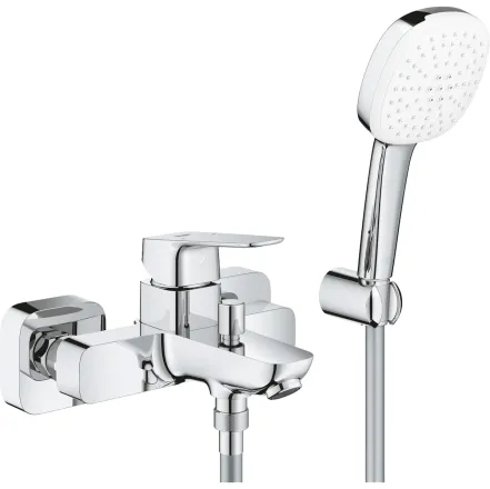 Змішувач для ванни Grohe Cubeo з душовим набором, хром (1018140000)