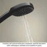 Смеситель для ванны Grohe Cubeo, однорычажный, с душевым гарнитуром, черный матовый (1018142430) Фото - 11