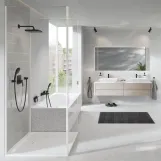 Смеситель для ванны Grohe Cubeo, однорычажный, с душевым гарнитуром, черный матовый (1018142430) Фото - 13