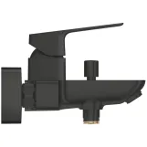 Смеситель для ванны Grohe Cubeo, однорычажный, с душевым гарнитуром, черный матовый (1018142430) Фото - 2