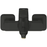 Смеситель для ванны Grohe Cubeo, однорычажный, с душевым гарнитуром, черный матовый (1018142430) Фото - 3