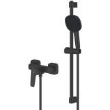 Змішувач для душу Grohe Cubeo одноважільний, з душовим гарнітуром, чорний матовий (1018252430) Фото - 2