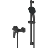 Смеситель для душа Grohe Cubeo однорычажный, с душевым гарнитуром, черный матовый (1018252430) Фото - 2