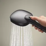 Смеситель для душа Grohe Cubeo однорычажный, с душевым гарнитуром, черный матовый (1018252430) Фото - 4