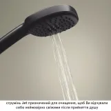 Смеситель для душа Grohe Cubeo однорычажный, с душевым гарнитуром, черный матовый (1018252430) Фото - 6