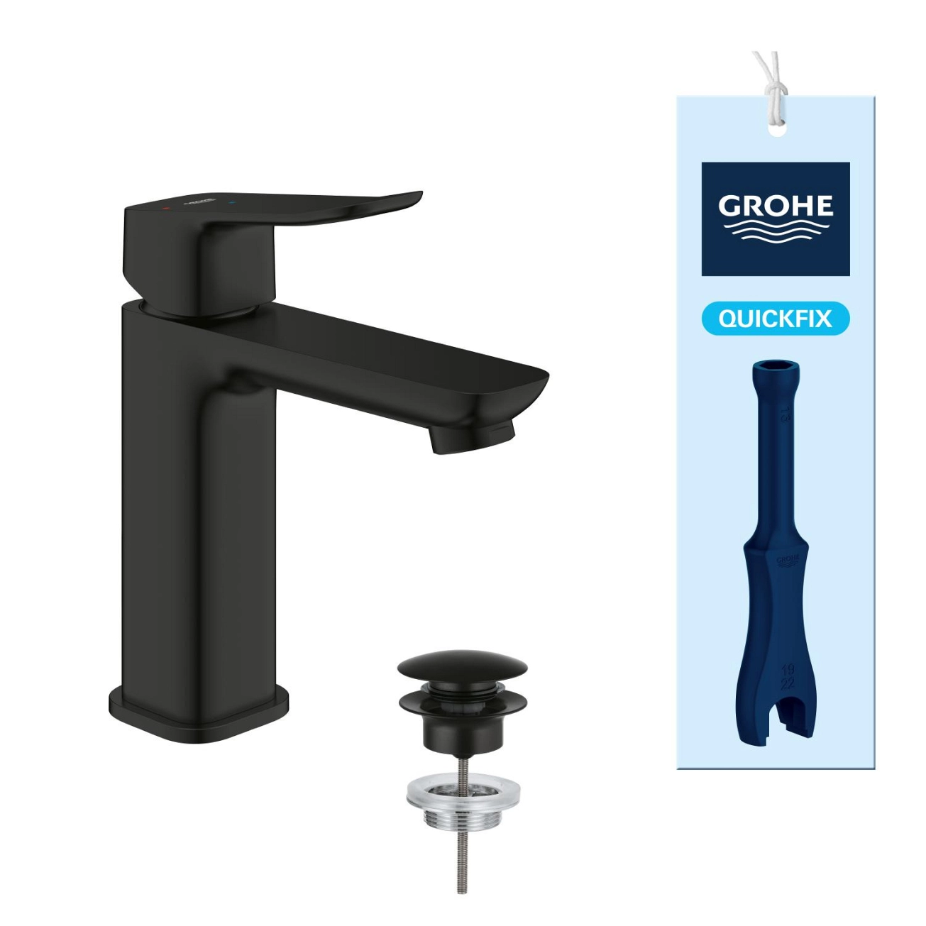 Змішувач для раковини Grohe QuickFix Dice ES M-Size 1018362430 з донним клапаном Фото - 3