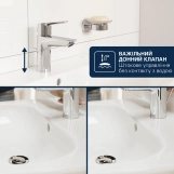 Смеситель для раковины Grohe QuickFix Dice S-Size 1018560000 с донным клапаном Фото - 7