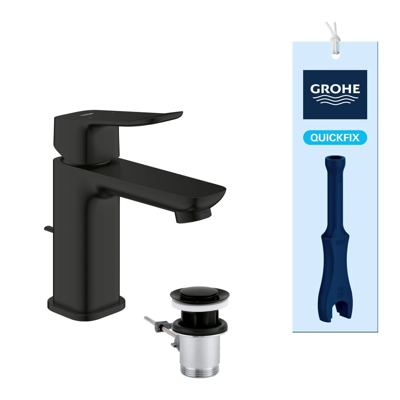 Смеситель для раковины Grohe QuickFix Dice S-Size 1018562430 с донным клапаном Фото - 3