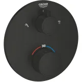 Термостатический смеситель скрытого монтажа для душа Grohe Grohtherm с переключателем на 2 положения ванна/душ, черный матовый (1022082430)