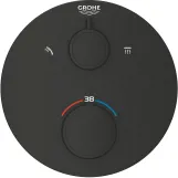 Термостатический смеситель скрытого монтажа для душа Grohe Grohtherm с переключателем на 2 положения ванна/душ, черный матовый (1022082430) Фото - 2