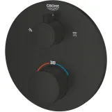 Термостатический смеситель скрытого монтажа для душа Grohe Grohtherm с переключателем на 2 положения ванна/душ, черный матовый (1022082430) Фото - 3