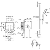 Душова система прихованого монтажу Grohe CUBEO 1053350000 Фото - 14
