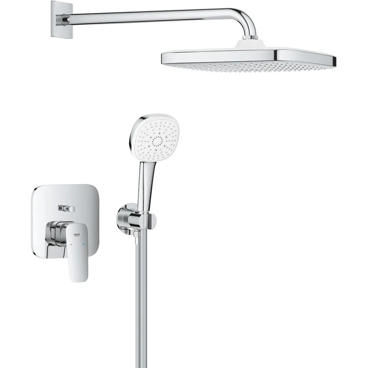 Набір для душу Grohe CUBEO (верхній душ,змішувач на ванну ПМ ,душовий набір),   хром (1053360000)