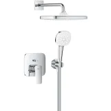 Набір для душу Grohe CUBEO (верхній душ,змішувач на ванну ПМ ,душовий набір),   хром (1053360000) Фото - 1
