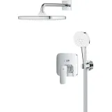 Набір для душу Grohe CUBEO (верхній душ,змішувач на ванну ПМ ,душовий набір),   хром (1053360000) Фото - 2