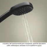 Набір для душу Grohe CUBEO (верхній душ, змішувач на ванну ПМ, душовий набір),  чорний матовий (1053362430) Фото - 9