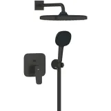 Набір для душу Grohe CUBEO (верхній душ, змішувач на ванну ПМ, душовий набір),  чорний матовий (1053362430) Фото - 1
