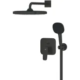 Набір для душу Grohe CUBEO (верхній душ, змішувач на ванну ПМ, душовий набір),  чорний матовий (1053362430) Фото - 2