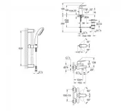 Комплект смесителей для ванны Grohe Eurosmart Cosmopolitan (126111 S) Фото - 1