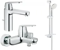 Комплект змішувачів Grohe Eurosmart Cosmopolitan з душовим гарнітуром, хром (126112M)