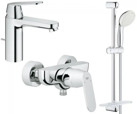 Комплект смесителей Grohe Eurosmart Cosmopolitan для душа, хром (126114M)