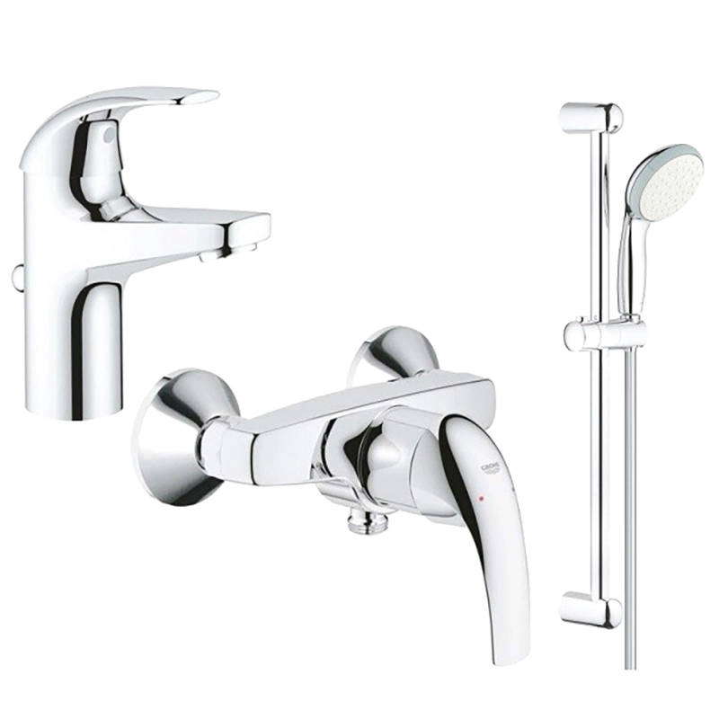 Набір змішувачів для ванни 3 в 1 Grohe Start, хром (126747)