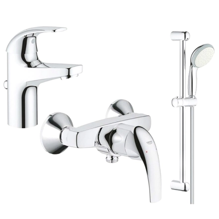 Набір змішувачів для ванни 3 в 1 Grohe Start, хром (126747)