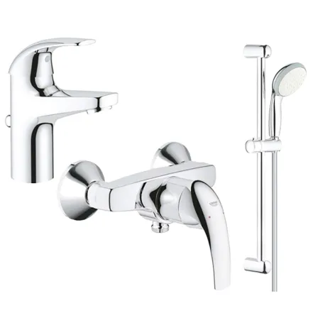 Набор смесителей для ванны 3 в 1 Grohe Start, хром (126747)
