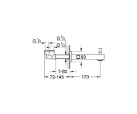 Вилив для ванни Grohe Eurocube (13304000) Фото - 1