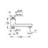Излив со встроенным переключателем Grohe QuickFix 134502430 Фото - 1