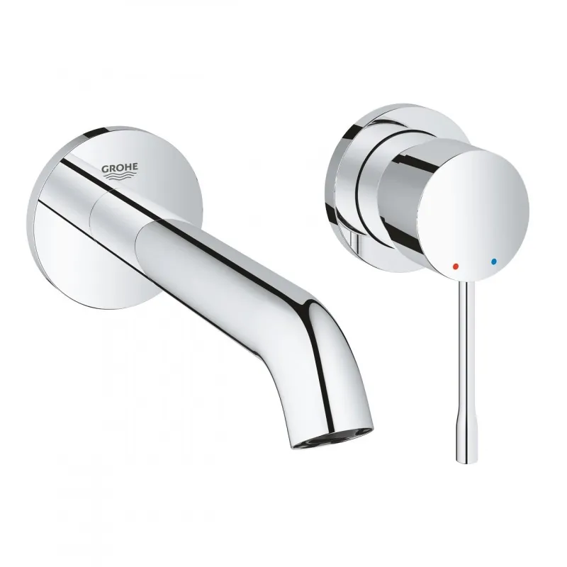Змішувач для умивальника Grohe Essence New M-Size, монтаж зі стіни, зовнішня частина, хром