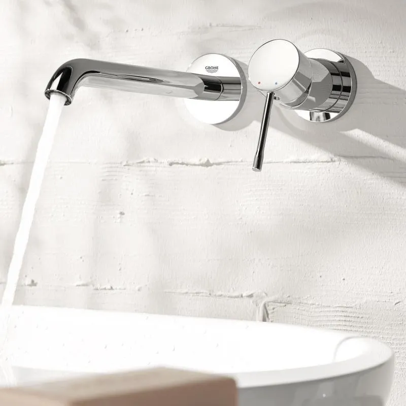 Змішувач для умивальника Grohe Essence New M-Size, монтаж зі стіни, зовнішня частина, хром Фото - 2