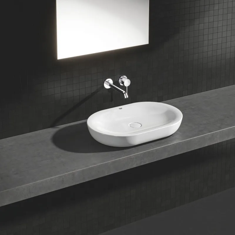 Змішувач для умивальника Grohe Essence New M-Size, монтаж зі стіни, зовнішня частина, хром Фото - 3