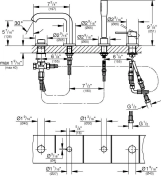 Смеситель для ванны Grohe Essence на 4 отверстия, chrome (1957800A) Фото - 1