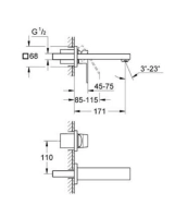 Змішувач для умивальника Grohe Eurocube S-Size (19895000) Фото - 2