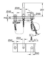 Змішувач одноважільний для ванни на 3 отвори Grohe Essence (19976001) Фото - 1