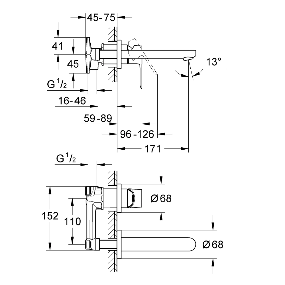 Смеситель для раковины Grohe BauLoop 20289000 Фото - 1