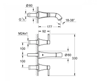 Змішувач для раковини Grohe Grandera S-Size (20414000) Фото - 1