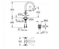 Змішувач для раковини Grohe Atrio L-Size (21019AL3) Фото - 1