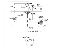 Змішувач для раковини Grohe BauLoop New S-Size, хром (22054001) Фото - 1