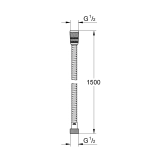Шланг для душа Grohe VitalioFlex Long-Life TwistStop 1500 мм 22101000 Фото - 1