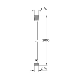 Шланг для душу Grohe VitalioFlex Metal Long-Life 2000 мм 22103000 Фото - 1
