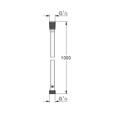 Шланг для душу Grohe VitalioFlex Silver TwistStop 1000 мм 22111000 Фото - 1